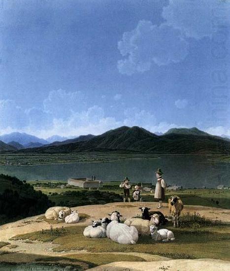 Wilhelm von Kobell View of Lake Tegern oil painting picture